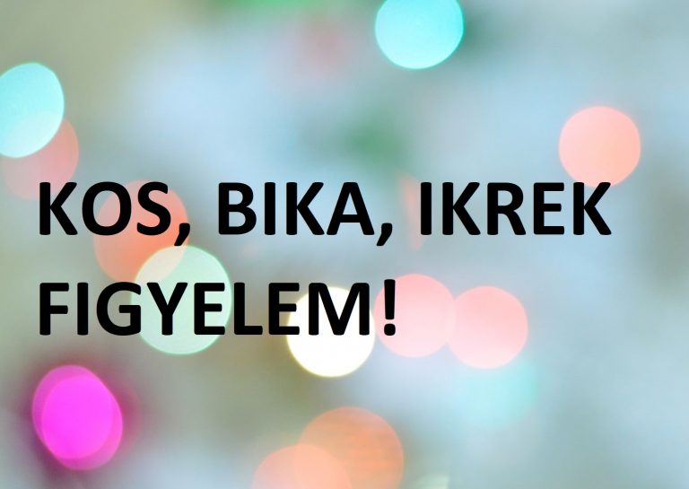 Kos-Bika-Ikrek: csodálatos híreink vannak március utolsó hétvégéjére!