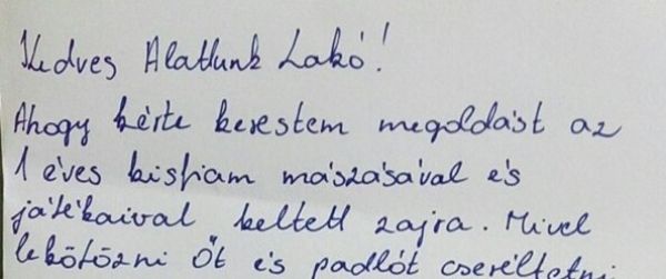 Ma feljött a szomszéd, hogy hangosan mászik az 1 éves kisfiam. Ezt a meglepetést kapta!