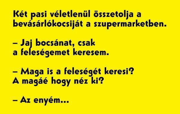 VICC: Két pasi véletlenül összetolja a bevásárlókocsiját a szupermarketben.