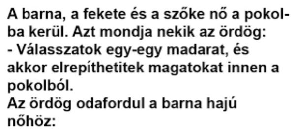 VICC: A barna, a fekete és a szőke nő a pokolba kerül