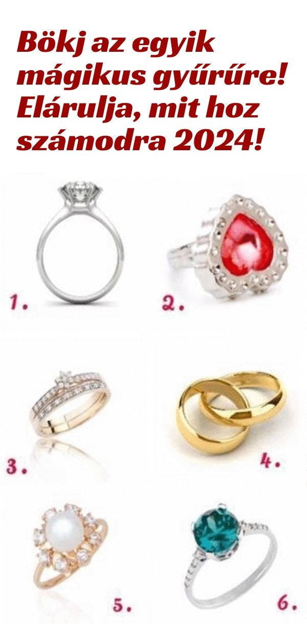 Bökj az egyik mágikus gyűrűre! Elárulja, mit hoz számodra 2024!