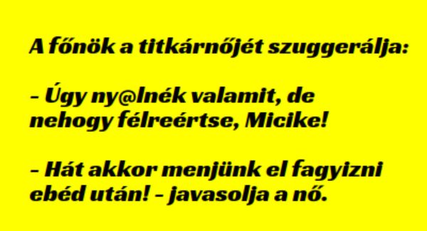 VICC: A főnök a titkárnőjét szuggerálja