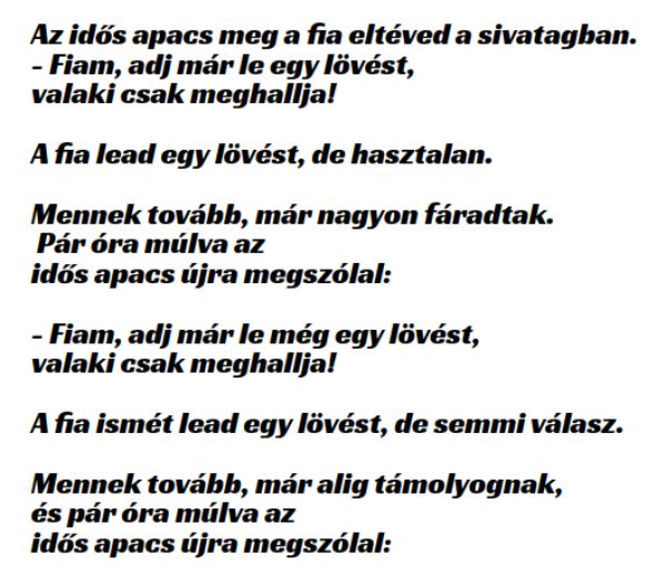 VICC: Az idős apacs meg a fia eltéved a sivatagban