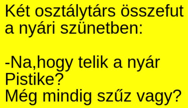 VICC: Pistike összefut egy osztálytársával a nyári szünetben