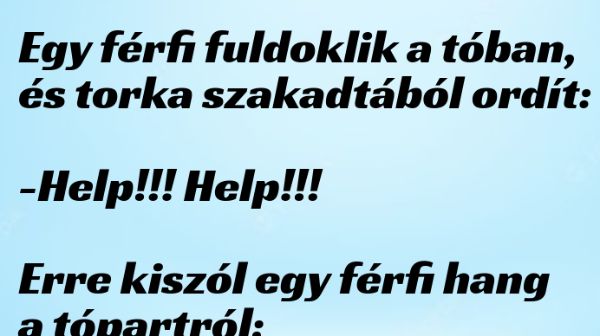 VICC: Egy férfi fuldoklik a tóban, és torka szakadtából ordít