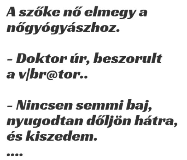 VICC: A szőke nő elmegy a nőgyógyászhoz