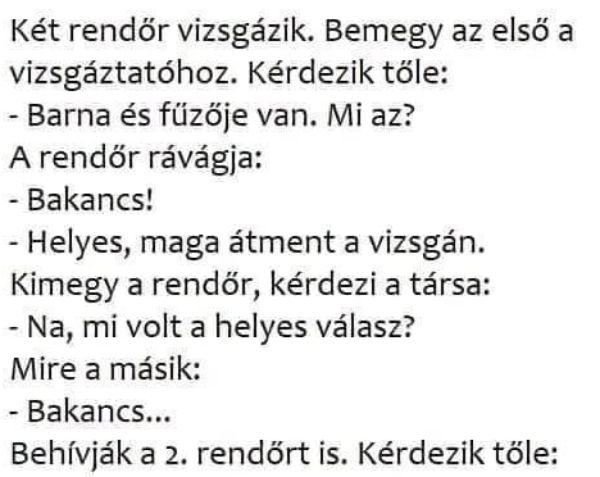 VICC: A rendőrök vizsgáznak