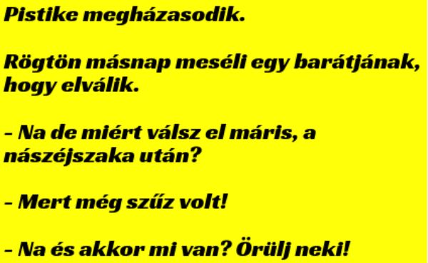 VICC: Pistike megnősül