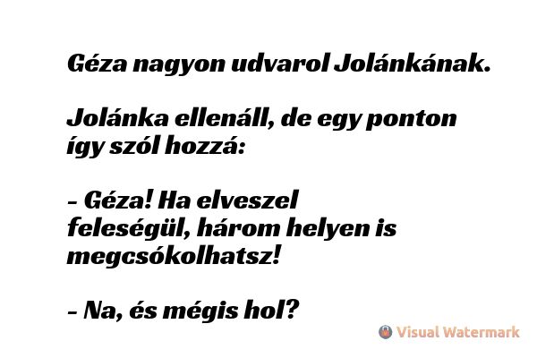 VICC: Géza nagyon udvarol Jolánkának.  Jolánka ellenáll, de egy ponton