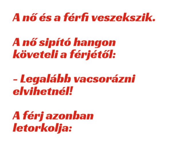 VICC: A nő és a férfi veszekszik