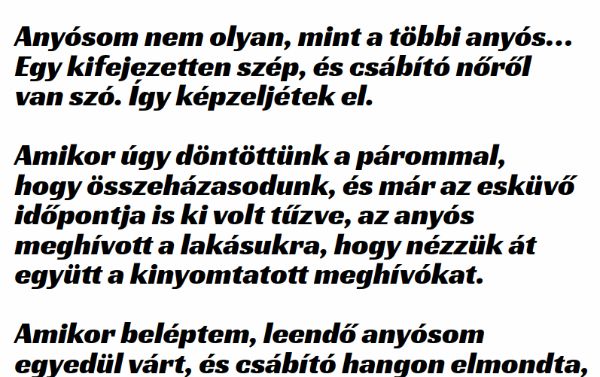 VICC: Anyósom nem olyan, mint a többi anyós…