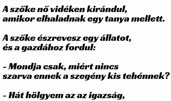 VICC: A szőke nő vidéken kirándul,  amikor elhaladnak egy tanya mellett