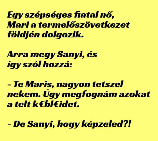 VICC: Egy szépséges fiatal nő,  Mari a termelőszövetkezet földjén dolgozik