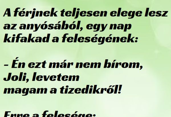 VICC: A férjnek teljesen elege lesz az anyósából, egy nap  kifakad a feleségének