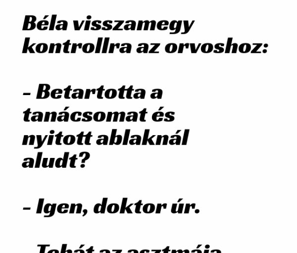 VICC: Béla visszamegy kontrollra az orvoshoz: