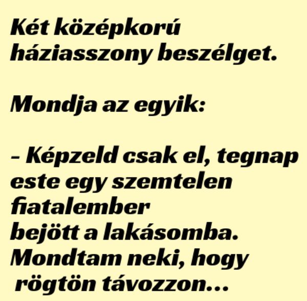 VICC: A háziasszony esete a szemtelen fiatalemberrel