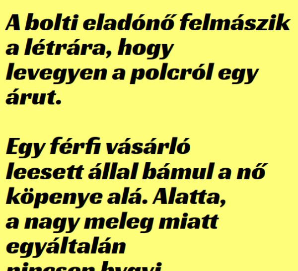 VICC: A bolti eladónő felmászik a létrára