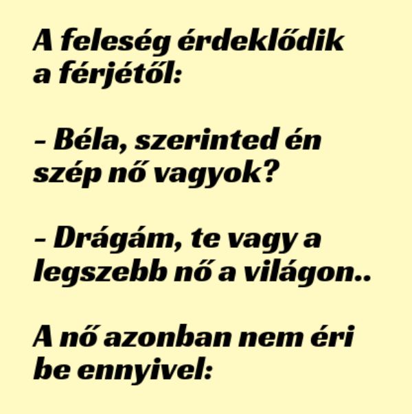 VICC: A feleség érdeklődik a férjétől