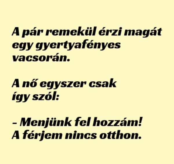 VICC: A pár remekül érzi magát egy gyertyafényes vacsorán
