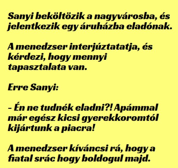VICC: Sanyi beköltözik a nagyvárosba