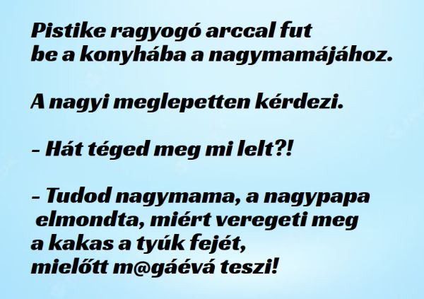 VICC: Pistike ragyogó arccal fut be oda a nagymamájához