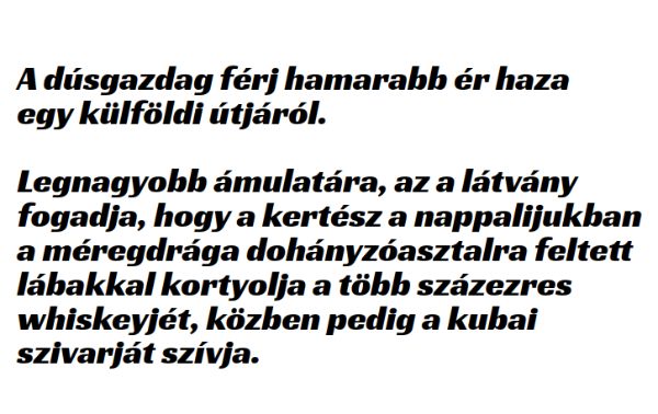 VICC: A dúsgazdag férj hamarabb ér haza egy külföldi útjáról