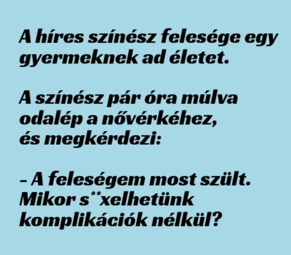 VICC: A híres színész felesége szül