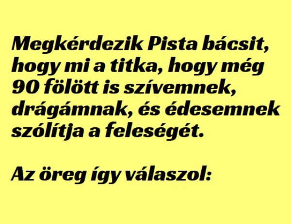 VICC: A 95 éves Pista bácsit a házassága titkáról kérdezik