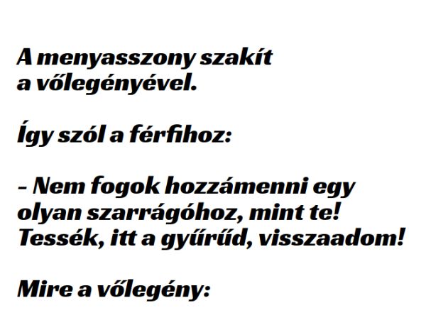 VICC: A menyasszony szakít a vőlegényével