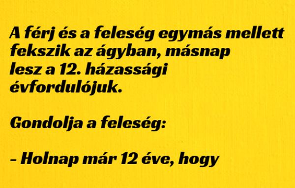 VICC: A férj és a feleség egymás mellett fekszik