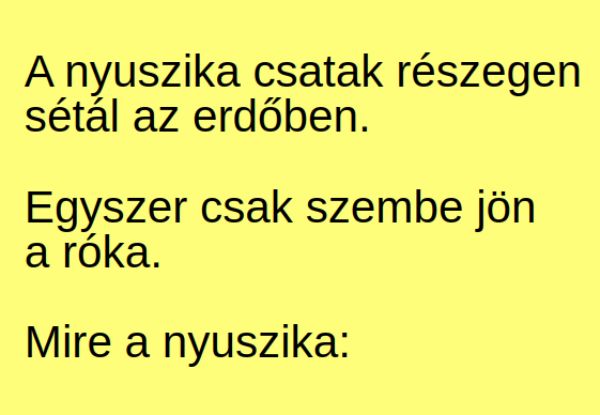 VICC: A nyuszika csatak részegen sétál az erdőben