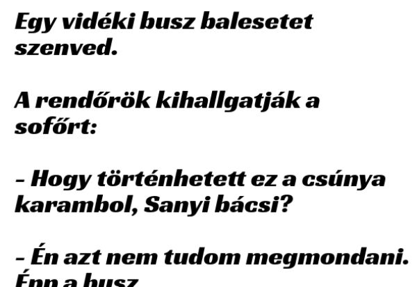 VICC: Egy vidéki busz balesetet szenved. A rendőrök kihallgatják a sofőrt: