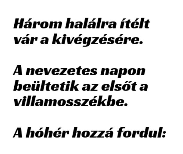 VICC: Három halálra ítélt vár a kivégzésére.  Beültetik az elsőt a villamosszékbe