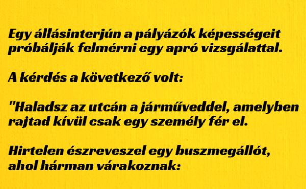 VICC: Fogós kérdés az állásinterjún