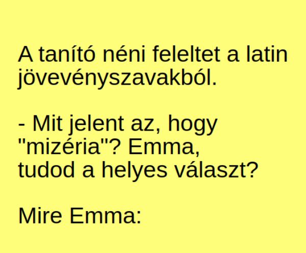 VICC: A tanító néni feleltet a latin jövevényszavakból
