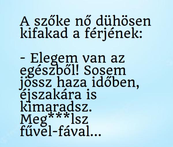 VICC: A szőke nő villogó szemmel, dühösen kifakad a férjének: