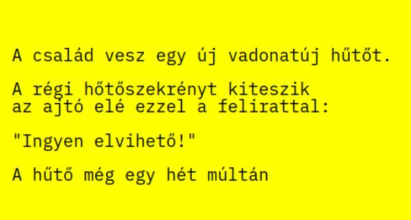 VICC: A család vesz egy új vadonatúj hűtőt.