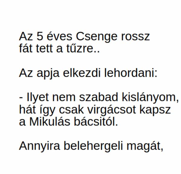 VICC: Az 5 éves Csenge rossz fát tett a tűzre