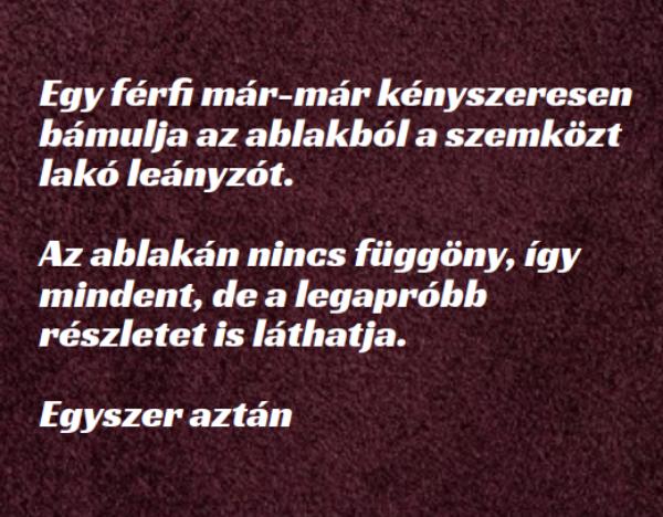 VICC: Egy férfi már-már kényszeresen bámulja az ablakból a
