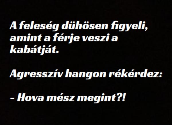 VICC: A feleség dühösen figyeli, amint a férje veszi a kabátját.