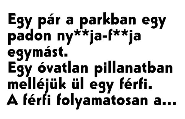 VICC: Egy pár a parkban egy padon