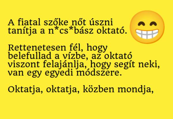 VICC: A fiatal szőke nőt úszni tanítja a n*cs*bász oktató