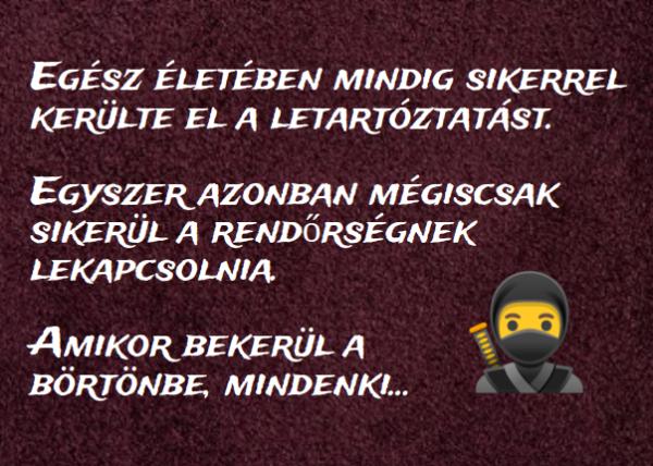 Móricka apja maffiafőnök, életében először lebukik. Kérdezik tőle a rabtársai