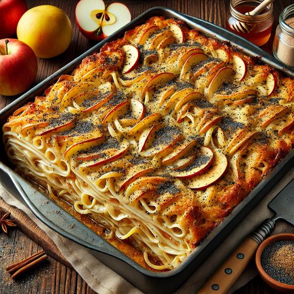 Drága nagyim almás mákos rakott tésztája, a hagyományos magyar konyha ínycsiklandó desszertje