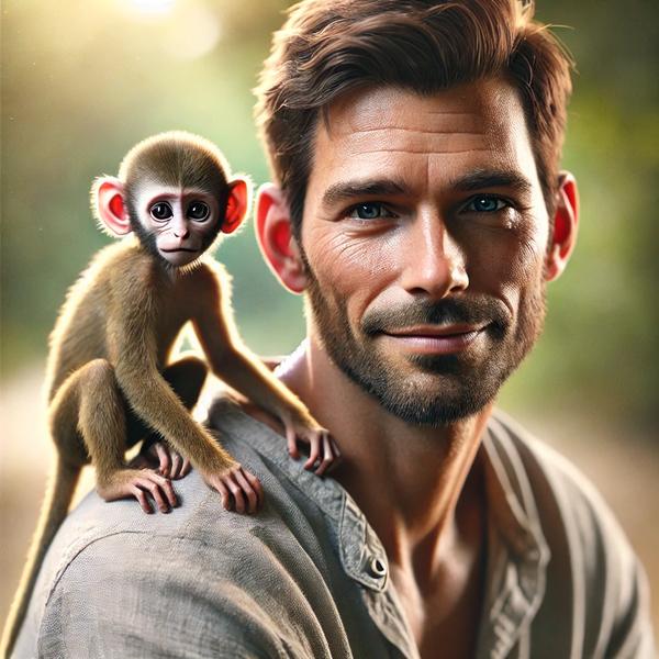 VICC: A férfi vállán a majommal