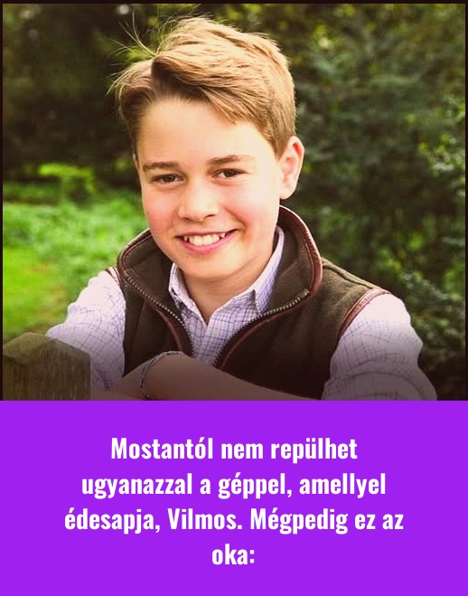 Mostantól nem repülhet ugyanazzal a géppel, amellyel édesapja, Vilmos. Mégpedig ez az oka: