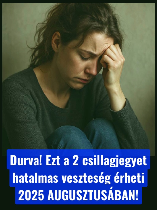 Durva! Ezt a 2 csillagjegyet hatalmas veszteség érheti 2025 AUGUSZTUSÁBAN!