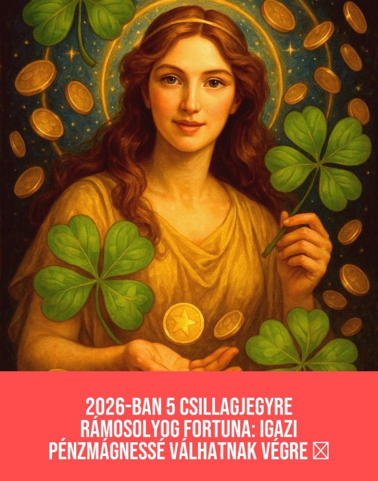 2026-ban 5 csillagjegyre rámosolyog Fortuna: igazi pénzmágnessé válhatnak végre 🍀
