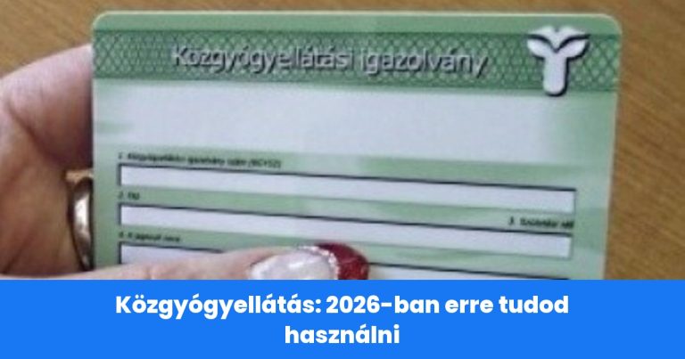 Közgyógyellátás: 2026-ban erre tudod használni