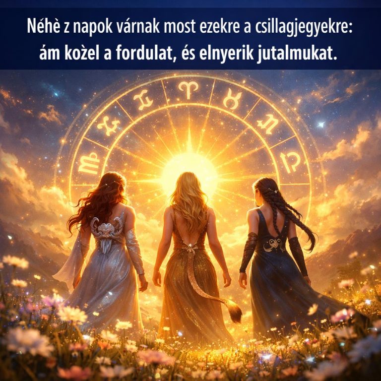 Nehéz napok várnak most ezekre a csillagjegyekre: ám közeleg a fordulat, és elnyerik jutalmukat. Ikrek, Bak, Oroszlán, Halak, Mérleg, Bika, Nyilas, Rák, Vízöntő, Szűz, Skorpió, Kos.